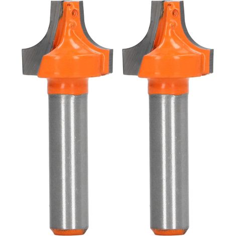 2 Pièces Fraise 8mm Tige Ronde Carbure De Tungstène Chanfrein Outil De Coupe Pour Le Travail Du Bois 8x19mm/0.31x0.75in