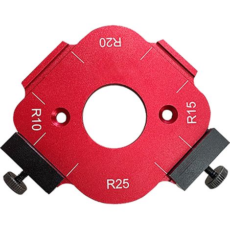 Gabarit De Routeur De Gabarit De Rayon 4 En 1 R10 R15 R20 R25, Multifonctionnel Précis En Alliage D'Aluminium, Localisateur Rapide D'Angle R
