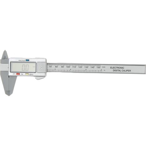 Pied À Coulisse Numérique, Écran Lcd Électronique, Outil De Mesure 6 Pouces, 150mm, Conversion En Millimètres, Pa66 Argent