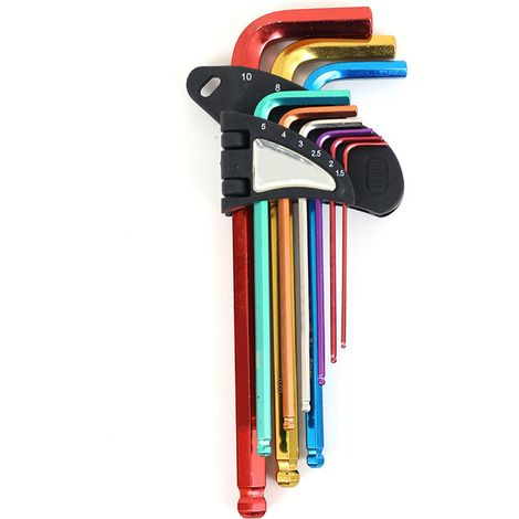 Kit D'Outils À Bras Long En Métal, Clé Hexagonale En Étoile, Extrémité Sphérique, Pour La Réparation Bh 205-hxl 9 Pièces