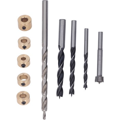 Foret De Poche 5 Pièces, 3 Points De Couteau, Kit D'Outils Pour Le Travail Du Bois En Acier Rapide