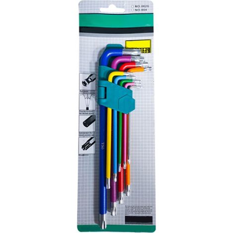 Assortiment De Clés De Réparation En Forme D'Étoile, En Acier Au Chrome Vanadium, En Forme De Bras Long, 9 Pièces