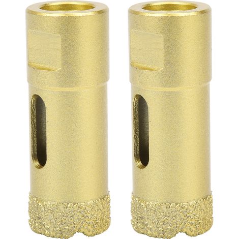 2 Pièces Diamant Scie Cloche Brasage Foret Ouvreur Forage Marbre Béton Outils M14 22mm