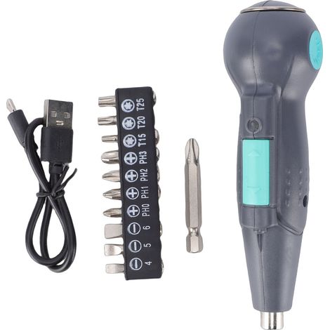 Jeu De Tournevis Électriques, 3 Réglages De Torsion Réglables, Rechargeables Avec 11 Embouts Et Lumière Led Pour Les Réparations Extérieures À Domicile