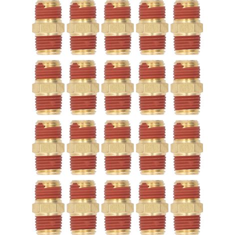 Raccord Hexagonal En Laiton 1/4 Npt Vers Mâle, 20 Pièces, Avec Couche De Caoutchouc Anti-fuite Pour Tuyau D'Air
