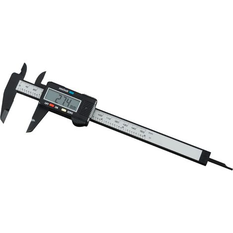 Pied À Coulisse Numérique Électronique Vernier, Outil De Mesure De Conversion D'Unité Impériale Métrique 0 À 150 Mm Noir