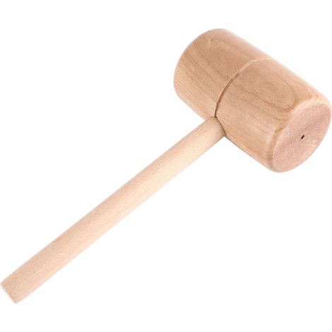 Maillet En Bois À Tête Ronde, Marteau Léger En Bois De Hêtre Massif Pour Les Projets De Menuiserie Et De Bricolage