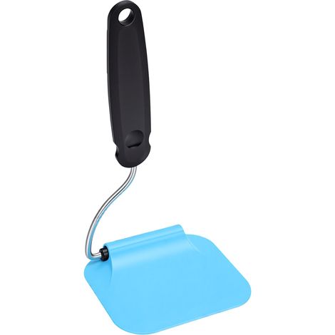 Spatule À Angle Réglable En Plastique Résistant À La Chaleur, Idéale Pour Retourner, Remuer, Trancher Et Servir. Légère Et Portable, De Couleur Bleue.