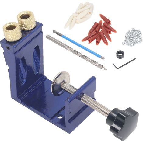 Kit De Gabarit De Trou De Poche, Ensemble De Système De Chevilles, Guides De Menuiserie, Outil D'Angle De Joint, Localisateur De Menuiserie, Outils Réglables Pour Le Travail Du Bois