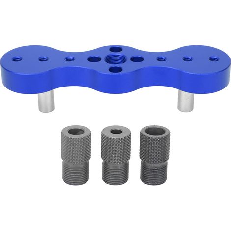 Guide De Perçage Pour Chevilles À Bois Outil D'Ouverture De Trou En Alliage D'Aluminium, Positionneur De Gabarit 6/8/10mm, Bleu