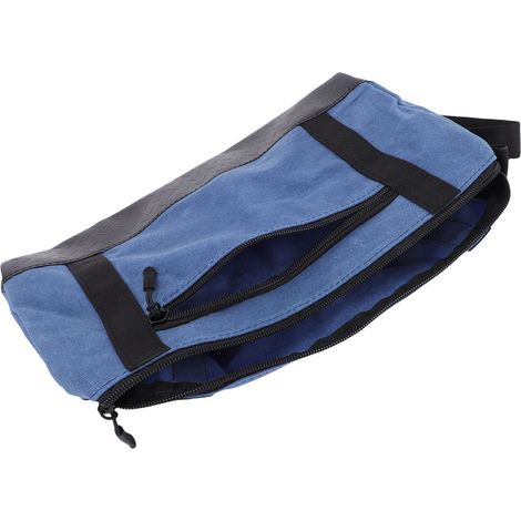 Sac À Outils En Toile À Large Bouche Pour Hommes, Petite Pochette De Rangement De Grande Capacité, Fourre-tout Organisateur Pour Clés, Pinces, Outils Bleu Noir