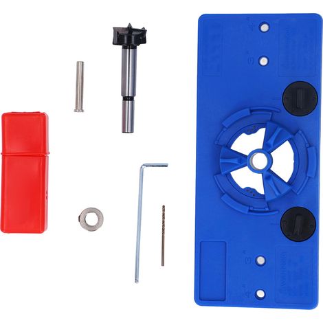 Kit De Gabarit De Charnière Dissimulée 35mm, Outils De Travail Du Bois Multifonctionnels De Haute Précision Pour L'Installation De Portes Et D'Armoires