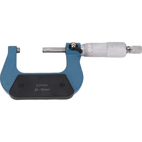 Micromètre Extérieur Métrique 25-50mm 0.01mm, Outil De Machiniste De Remise Des Diplômes, Alliage, Norme Précise Avec Boîte