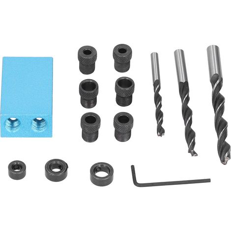 Kit De Gabarit De Trous De Poche, Localisateur Oblique Pour Le Travail Du Bois, Guide De Perçage D'Angle De 15 Degrés, Outils De Menuiserie De Bricolage