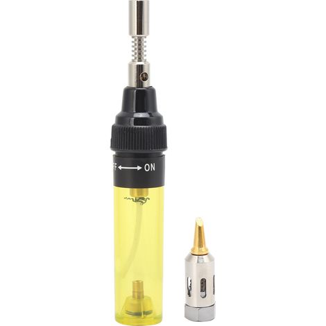 Stylo De Fer À Souder À Gaz Rechargeable, Outil Portatif De Soudure Au Butane Pur 8ml Va-100transparent Jaune