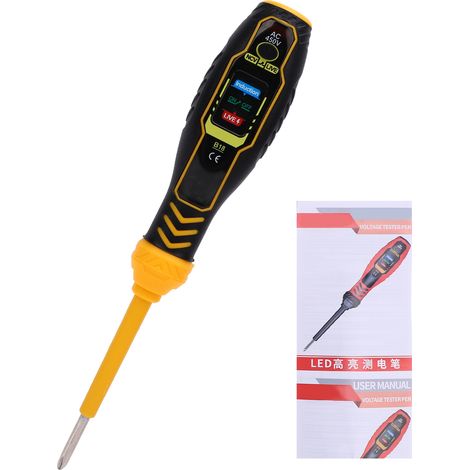 Stylo Testeur De Tension Avec Tournevis, Détecteur Ncv Sans Contact, Indicateurs Led 3 Couleurs, Test De Fil Sous Tension, Buzzer De Continuité, Électrique Multifonctionnel Pour Usage Domestique, Bric