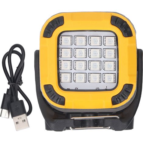 Lampe De Travail Magnétique Cob, Lampe De Camping Led Rechargeable Par Usb – 8 Modes De Couleur, Rotation À 360 °, Portable Pliable Pour L'Extérieur, Le Camping, La Réparation De Voiture, L'Urgence, A