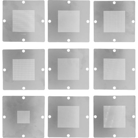 Pochoirs De Reballage Bga 90x90mm, Station De Retouche Universelle, Modèle En Acier Inoxydable 304, Outils De Réparation De Cpu Pour Ordinateur Portable 9 Pièces