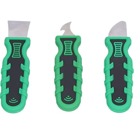 Kit De Lames Indiscrètes De Formes Multiples, Grattoir À Injection, Outil D'Élimination De La Colle En Acier Inoxydable, 3 Pièces