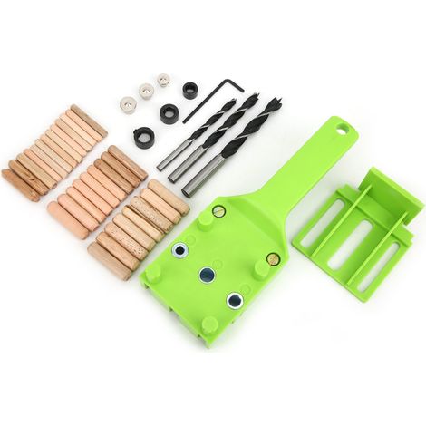 Gabarit De Chevilles Pour Le Travail Du Bois, Outil De Guidage De Perçage Épais Avec Kit De Mèches De 6/8/10mm, 41 Pièces