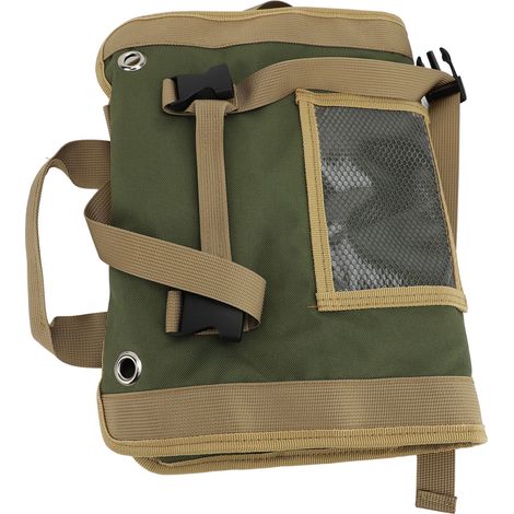 Sac À Outils Portable, Organisateur Multifonctionnel De Pièces En Rouleau, Pochette De Rangement En Tissu Oxford Pour La Réparation Du Matériel, Outils D'Électricien Vert