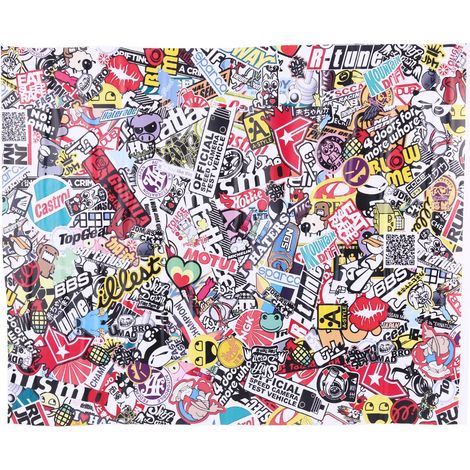 Autocollant Tête De Mort, Autocollant Dessin Animé 50x75cm, Attrayant, Résistant Et Extensible Pour La Décoration De Voitures Et Motos