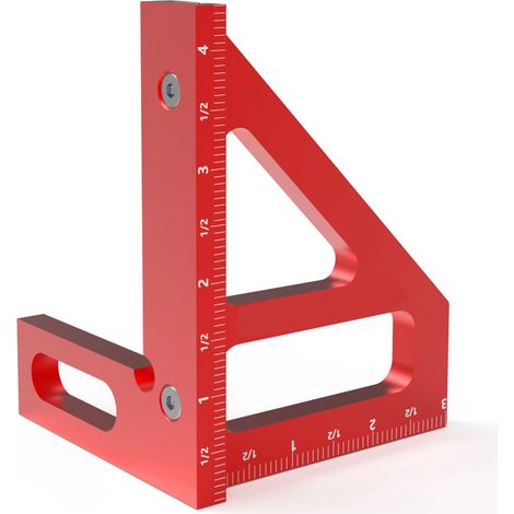 Règle Triangulaire De Mesure Multi-angle, Jauge 45 À 90 Degrés, Travail Du Bois, Dessin De Ligne, Onglet Rouge