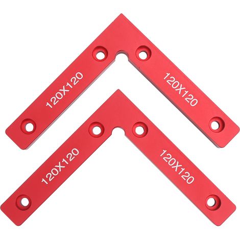 Pince À Angle Droit En Alliage D'Aluminium, 2 Pièces, Fixation Auxiliaire En Forme De L À 90 Degrés 120x120mm