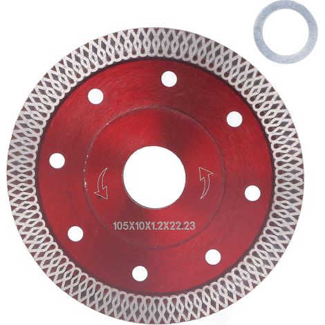 Lame De Scie Diamantée Pour Couper Les Carreaux De Porcelaine, Céramique, Granit, Marbre, Brique, Meulage, Polissage, 4 Pouces, Rouge