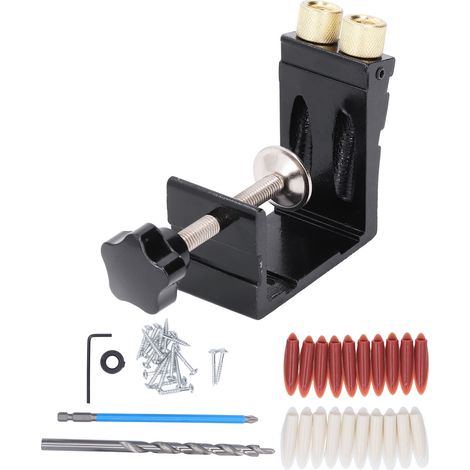 Positionneur De Perçage De Trous Inclinés Noirs, Mini Gabarit De Poche En Alliage D'Aluminium Pour Projets De Bricolage, Usage Commercial