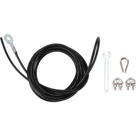 Câble De Poulie En Acier Pour Fitness, Noir, Réglable, Revêtement Solide, Accessoire De Machine Pour Gymnastique, Exercice D'Entraînement À Domicile, 5m / 16,4 Pieds