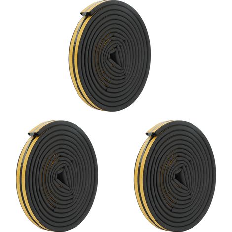 Bande D'Étanchéité De Porte, 3 Pièces, Épaisse, Isolée, Absorption Acoustique Des Chocs, Coupe-froid Auto-adhésive Pour Fenêtre De Garage