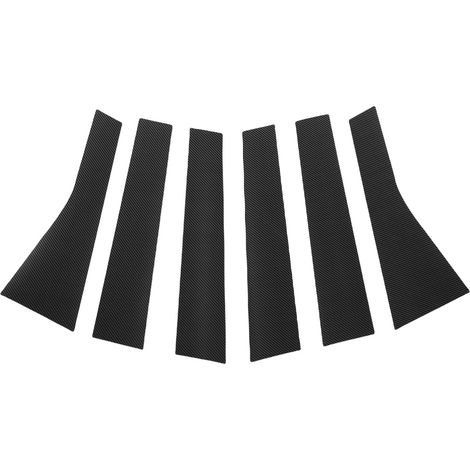Lot De 6 Enjoliveurs Décoratifs Pour Montants De Vitres De Portières De Voiture, Style Fibre De Carbone, Compatibles Avec Jeep Grand Cherokee 2011-2021.