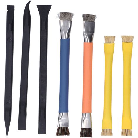 Ensemble De Brosses À Outils À Levier Kit De Nettoyage De Réparation Électronique En Acier Inoxydable Abs Spudger Antidérapant À Double Tête Et Double Extrémité