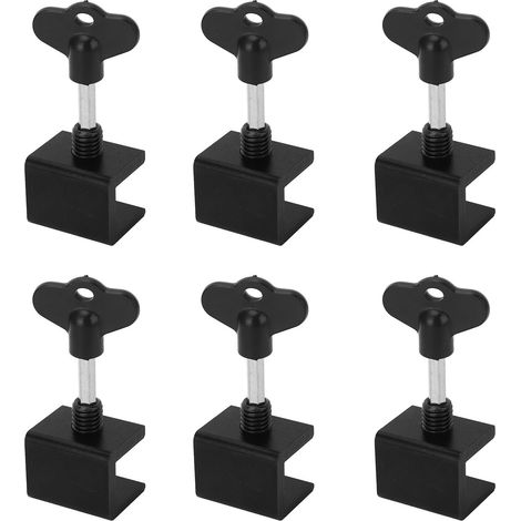 Serrure De Fenêtre Coulissante, Butée De Limite De Porte, 1 Trou Mobile Pour La Sécurité De La Maison Et Du Bureau, 6 Ensembles
