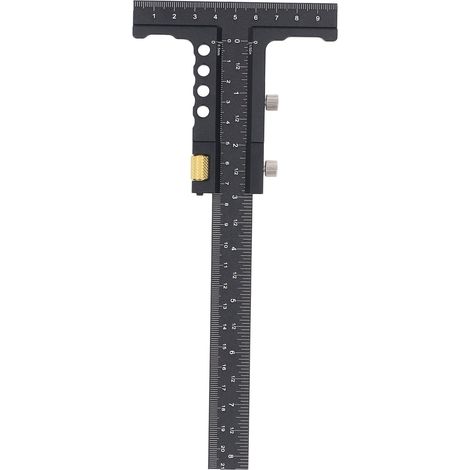 Outil De Mesure Pour Le Travail Du Bois, Règle Carrée En T, Jauge De Ligne De Marquage Multifonctionnelle En Alliage D'Aluminium Pour Menuiserie