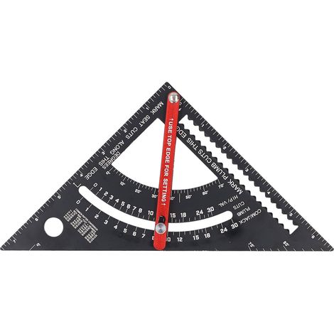 Charpentier Carré En Alliage D'Aluminium De 7 Pouces, Combinaison De Chevrons Métalliques Réglables À 70 ° Pour Les Projets De Menuiserie