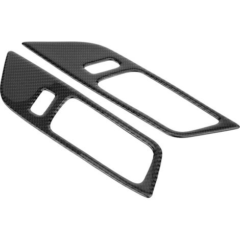 Garniture De Couvercle De Bol De Poignée De Porte Intérieure De Voiture En Fiber De Carbone 2 Pièces Pour Ford Mustang 2015 – 2017