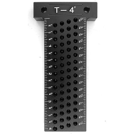 Règle De Trou Pour Le Travail Du Bois, Échelles Impériales De Localisation, Jauge De Marquage Auxiliaire, Alliage D'Aluminium En Forme De T