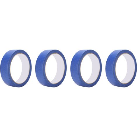 Lot De 4 Rubans De Masquage Adhésifs Bleu Foncé – 25 Mm X 20 M, Déchirable À La Main, Sans Traces, Imperméable, Pour Peinture Intérieure/extérieure, Décoration Et Loisirs Créatifs