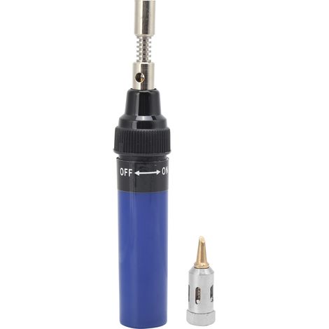 Stylo De Fer À Souder À Gaz Rechargeable, Outil Portatif De Soudure Au Butane Pur 8ml Va-100bleu Foncé