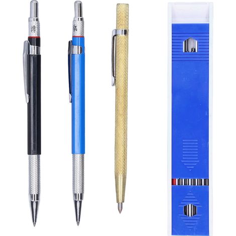 Crayon De Charpentier Mécanique, Outil De Marquage De 2.0mm Avec Recharges Pour Le Travail Du Bois