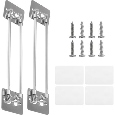 Barre De Rangement D'Angle De Douche Pour Camping-car, Barre De Salle De Bain Réglable En Acier Inoxydable Pour Camping-car, Remorque De Voyage, 2 Paquets