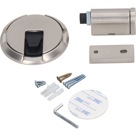 Butoir D'Aspiration De Porte En Alliage De Zinc, Support De Butée Mécanique Sans Aimant, Hauteur Réglable, Nickel Poncé