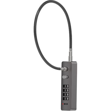 Serrure De Câble En Acier, Combinaison De Corde De Mot De Passe À 4 Chiffres Pour Casier De Vélo, Clôture, Armoire De Rangement, Pistolet Argent
