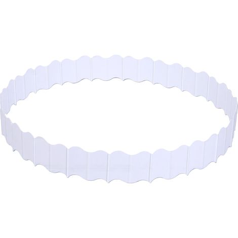 Lot De 20 Barrières De Jardin En Plastique Blanc, À Assembler Librement, Pour Pelouse, Parterre De Fleurs Et Cour.