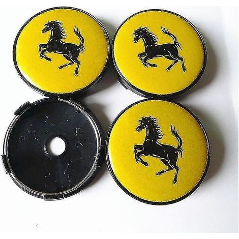 4 Cache-moyeux De Roue De Voiture De 60 Mm Avec Emblème Ferrari (cheval Et Âne), Autocollant, Accessoire De Style