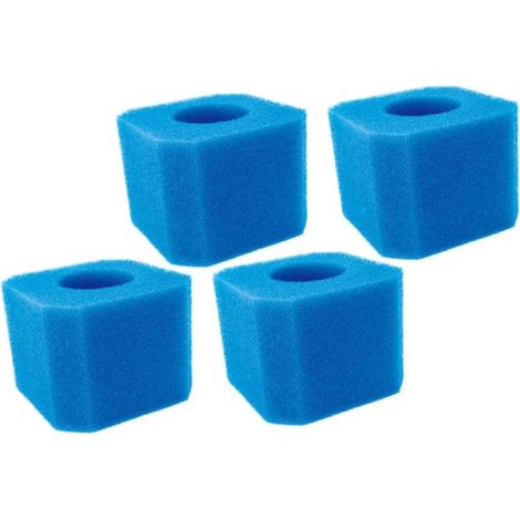 Lot De 4 Éponges Filtrantes Carrées Pour Piscine Et Spa De Nage, Mousse Pu Résistante Aux Alcalins, Filtration Et Respirante, Accessoires De Filtration Eau Propre