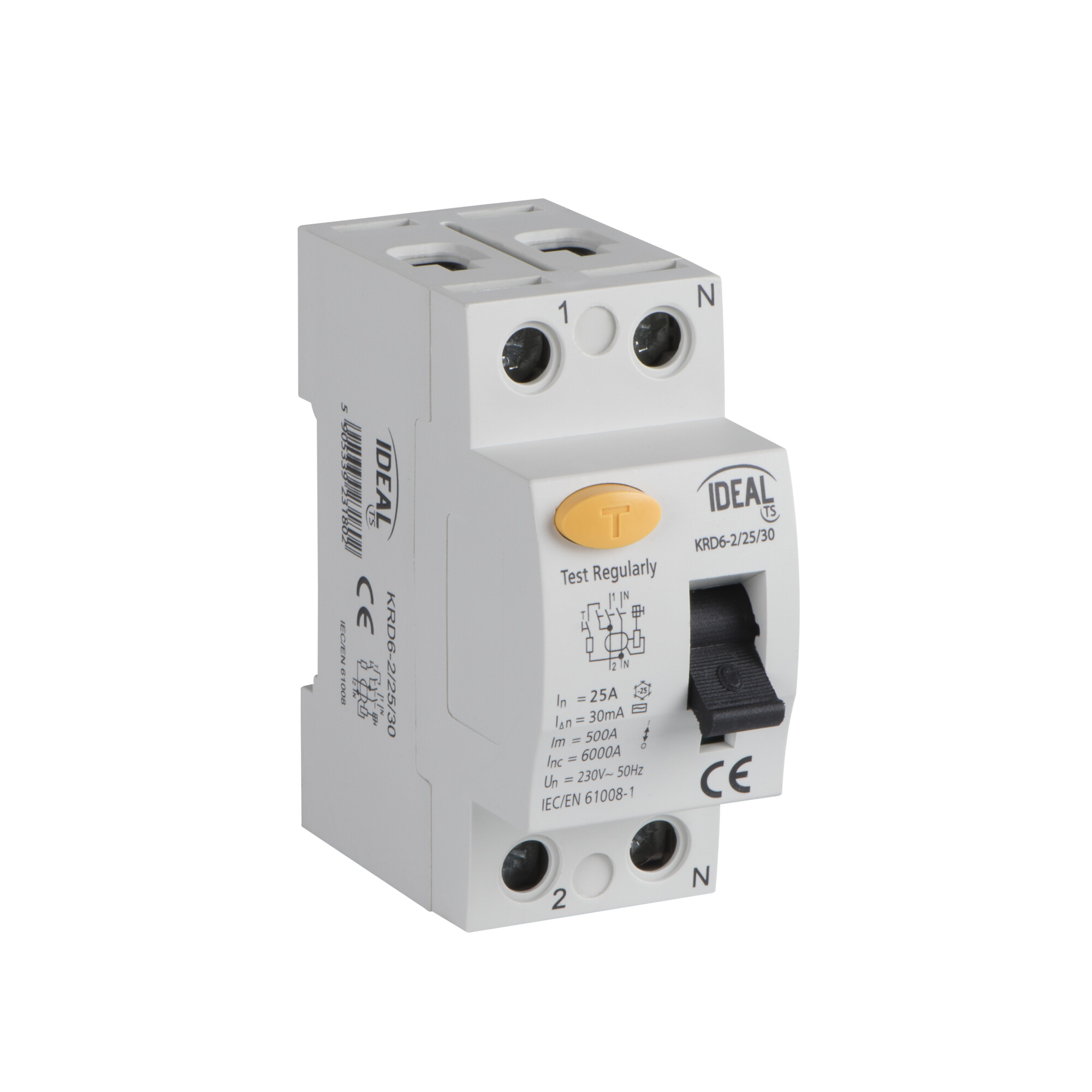 Krd6 2p 25a Ac 30ma Idealer Differenzialschutzschalter