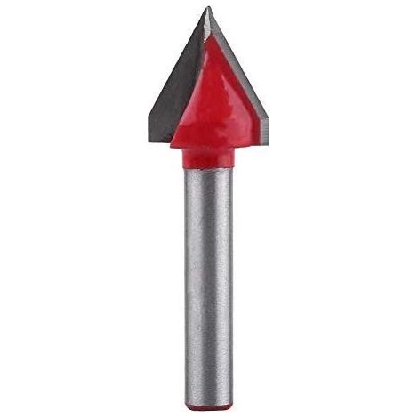 Stück 3d-wolframstahl-holz-cnc-fräser, Scharfes V-nut-schneidwerkzeug, Schaftfräser 60/90/120/150 Grad, 6 Mm Schaft (6 × 16 Mm × 60°)